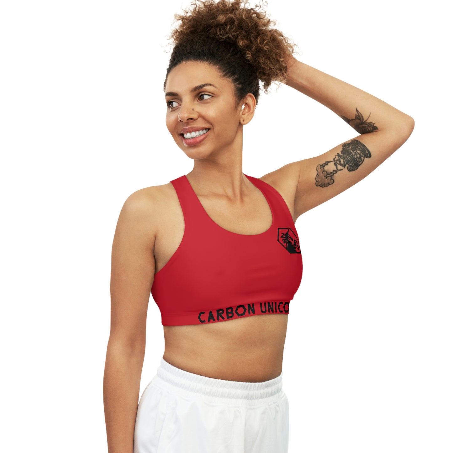 Red Seamless Sports Bra