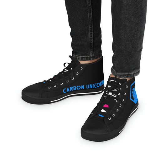 Black w/Pink & Blue High Top Sneakers