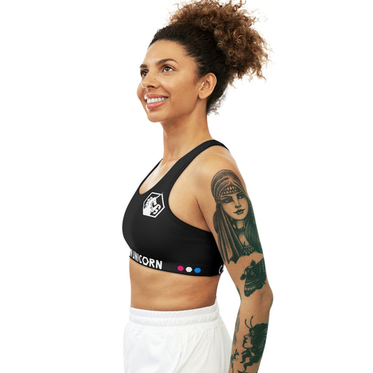 Black Seamless Sports Bra