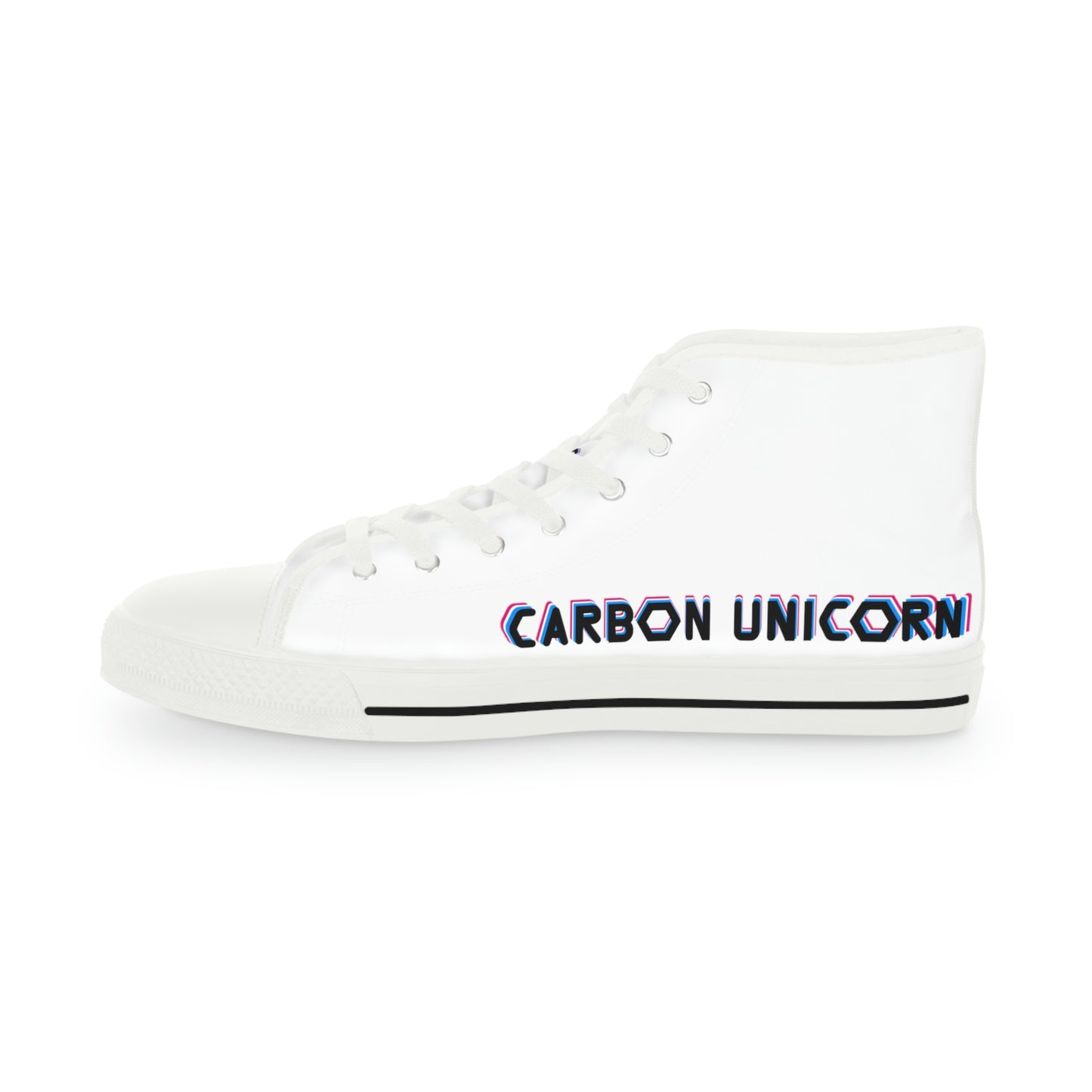 White w/3 Facets High Top Sneakers