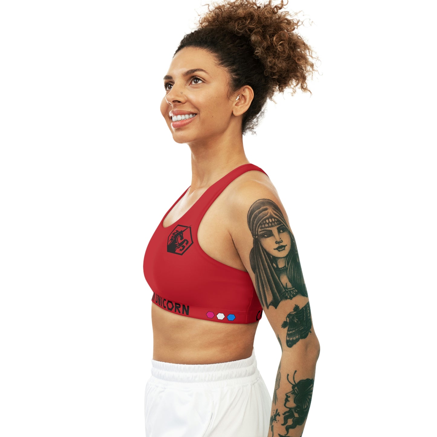 Red Seamless Sports Bra