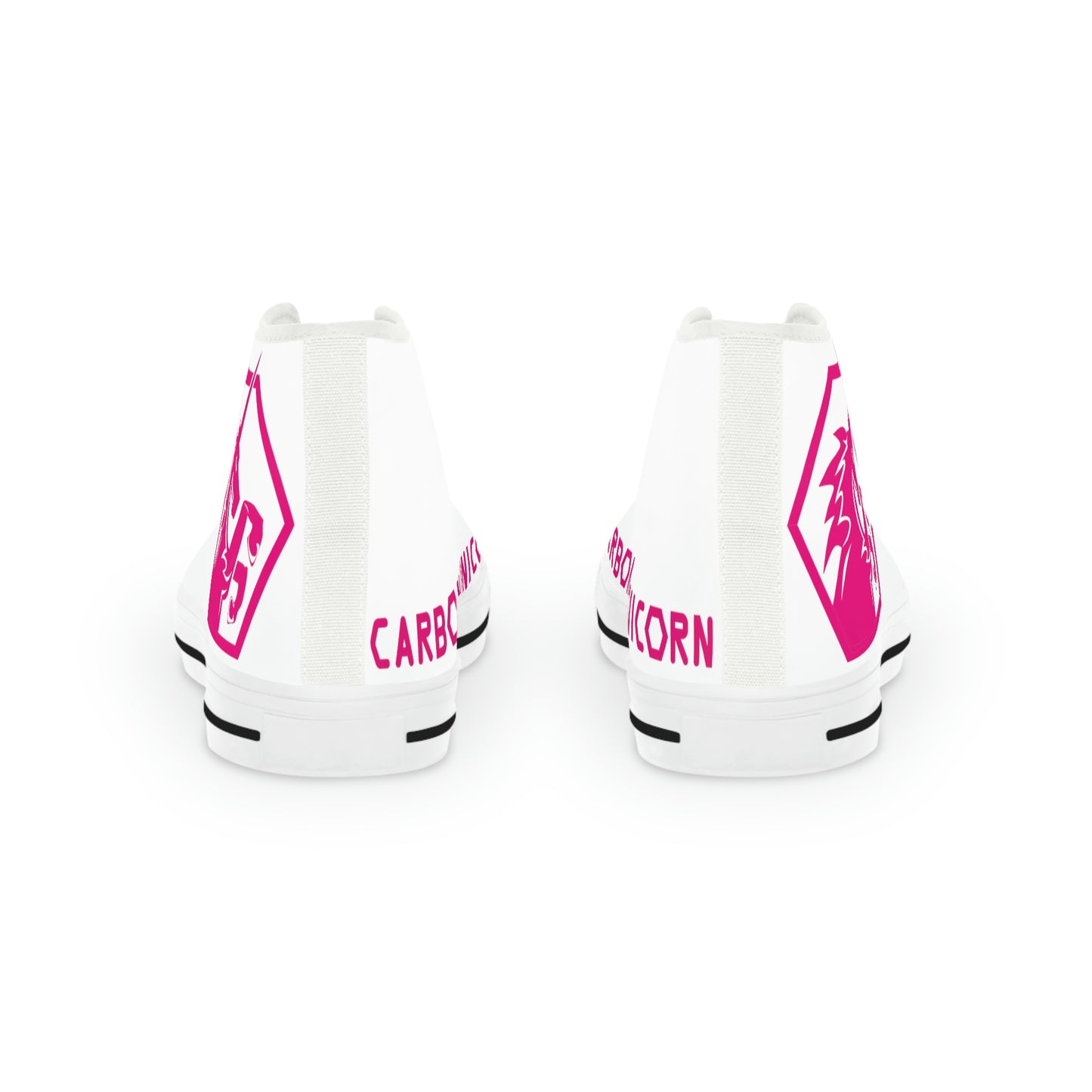 White w/Pink High Top Sneakers