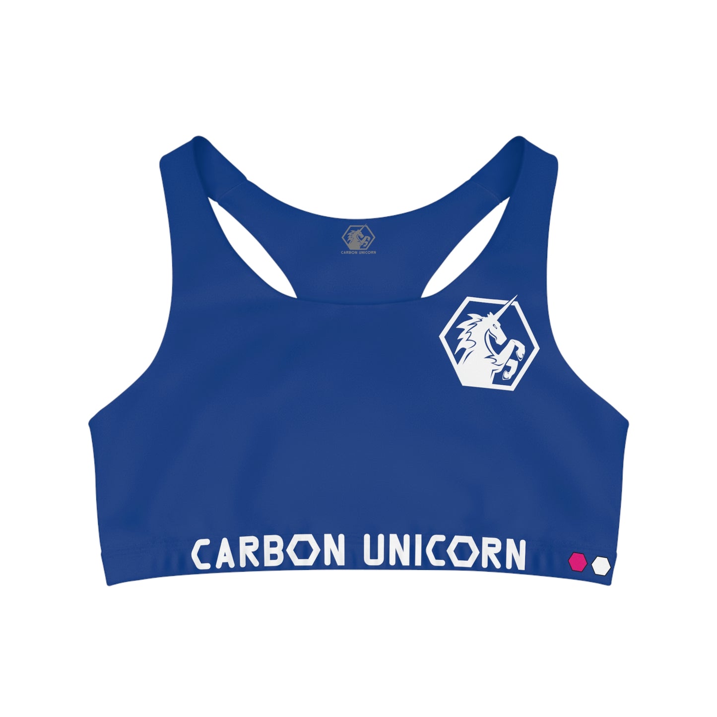 Blue Seamless Sports Bra