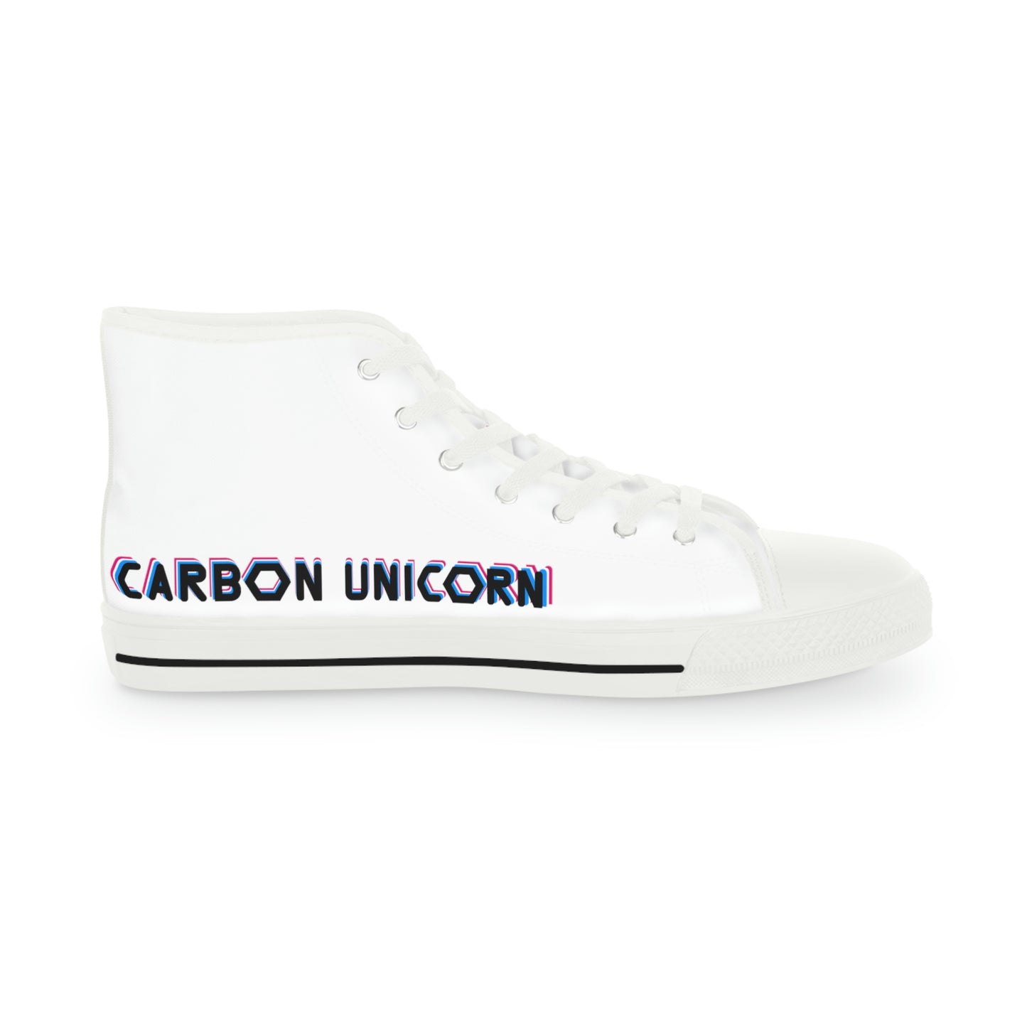 White w/3 Facets High Top Sneakers