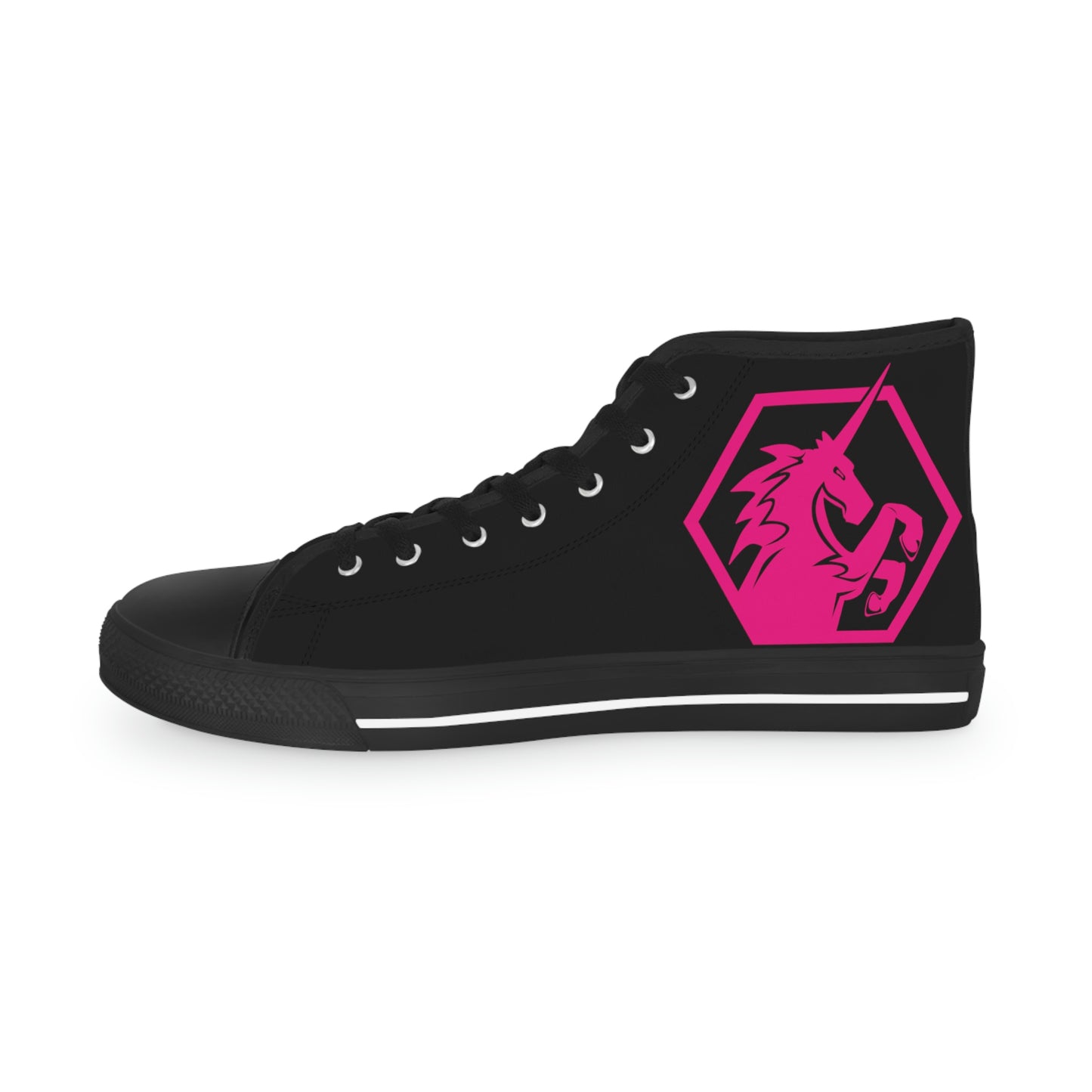Black w/Pink High Top Sneakers