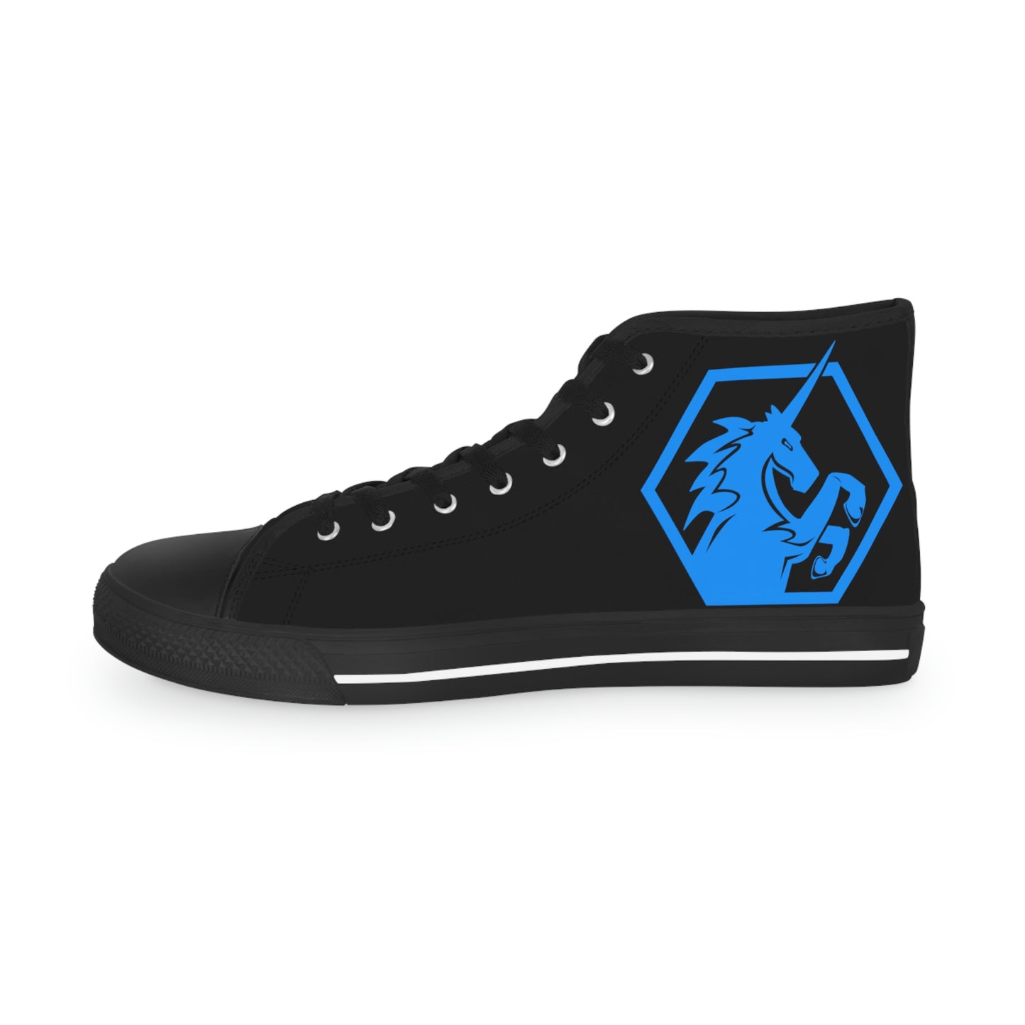 Black w/Pink & Blue High Top Sneakers