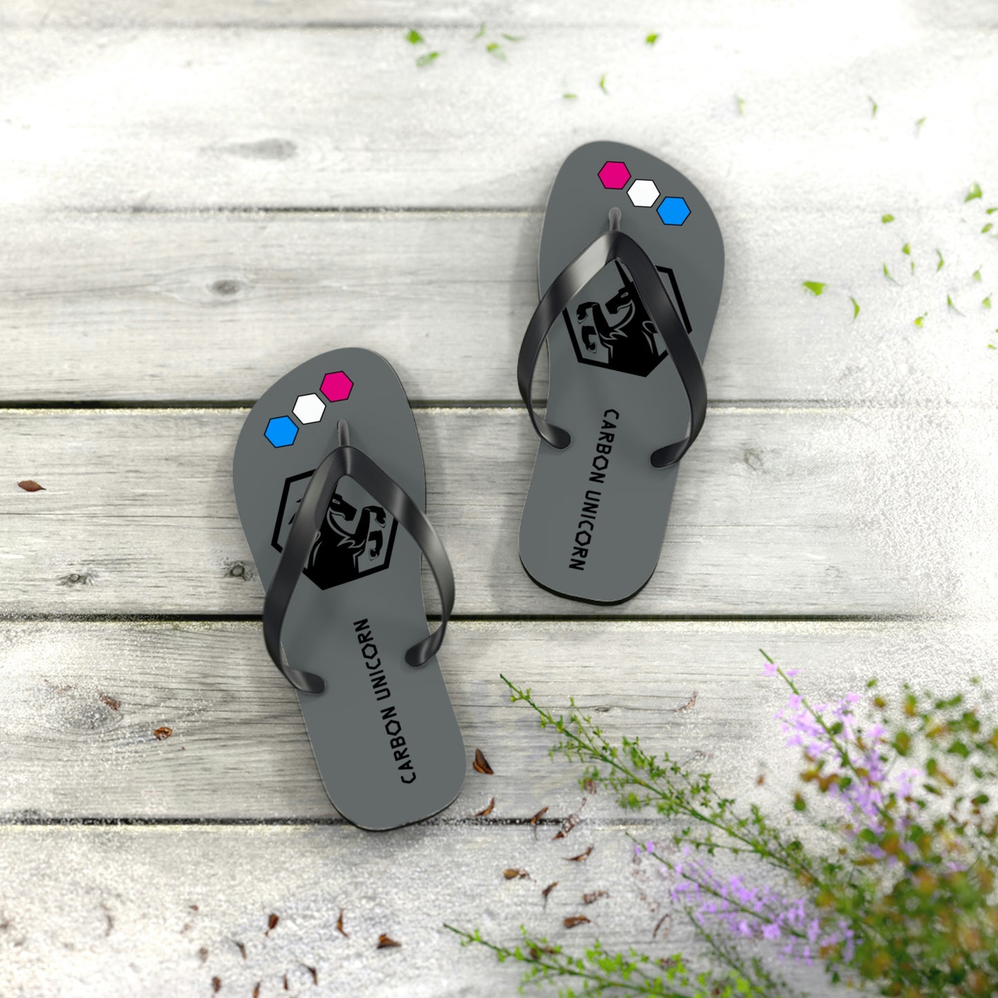 Charcoal Flip Flops