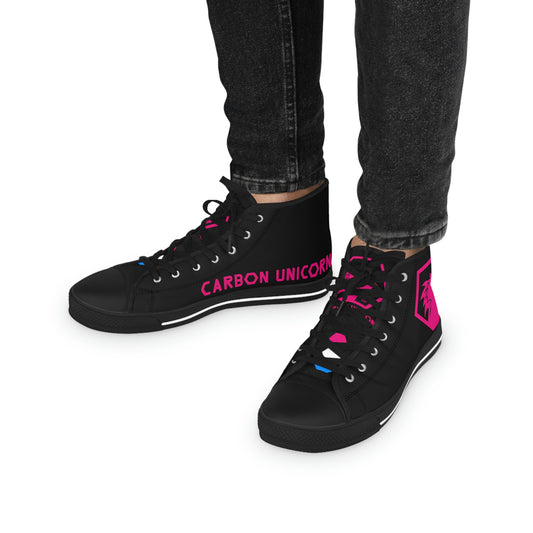 Black w/Pink High Top Sneakers