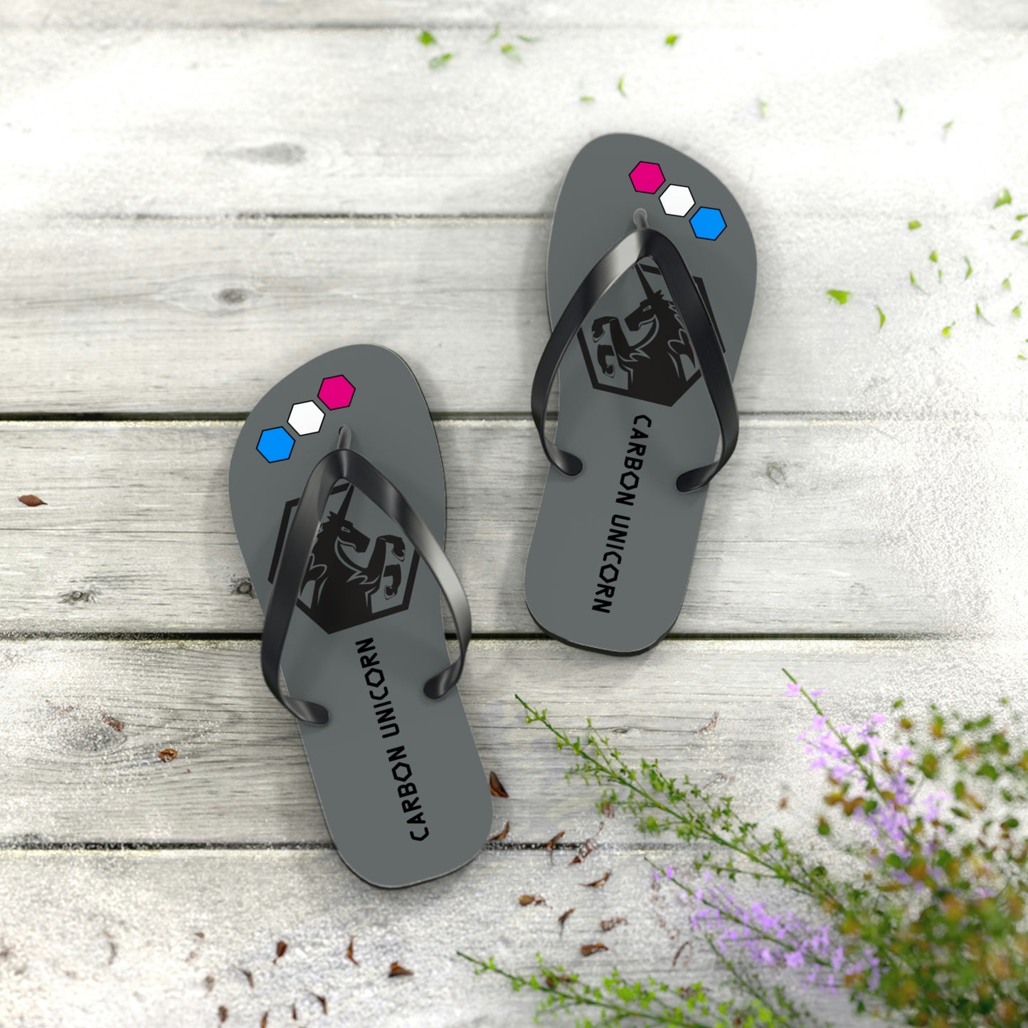 Charcoal Flip Flops