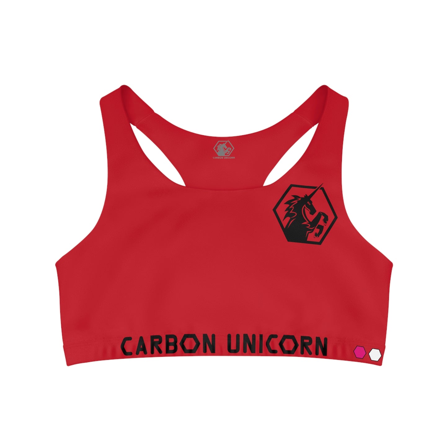 Red Seamless Sports Bra