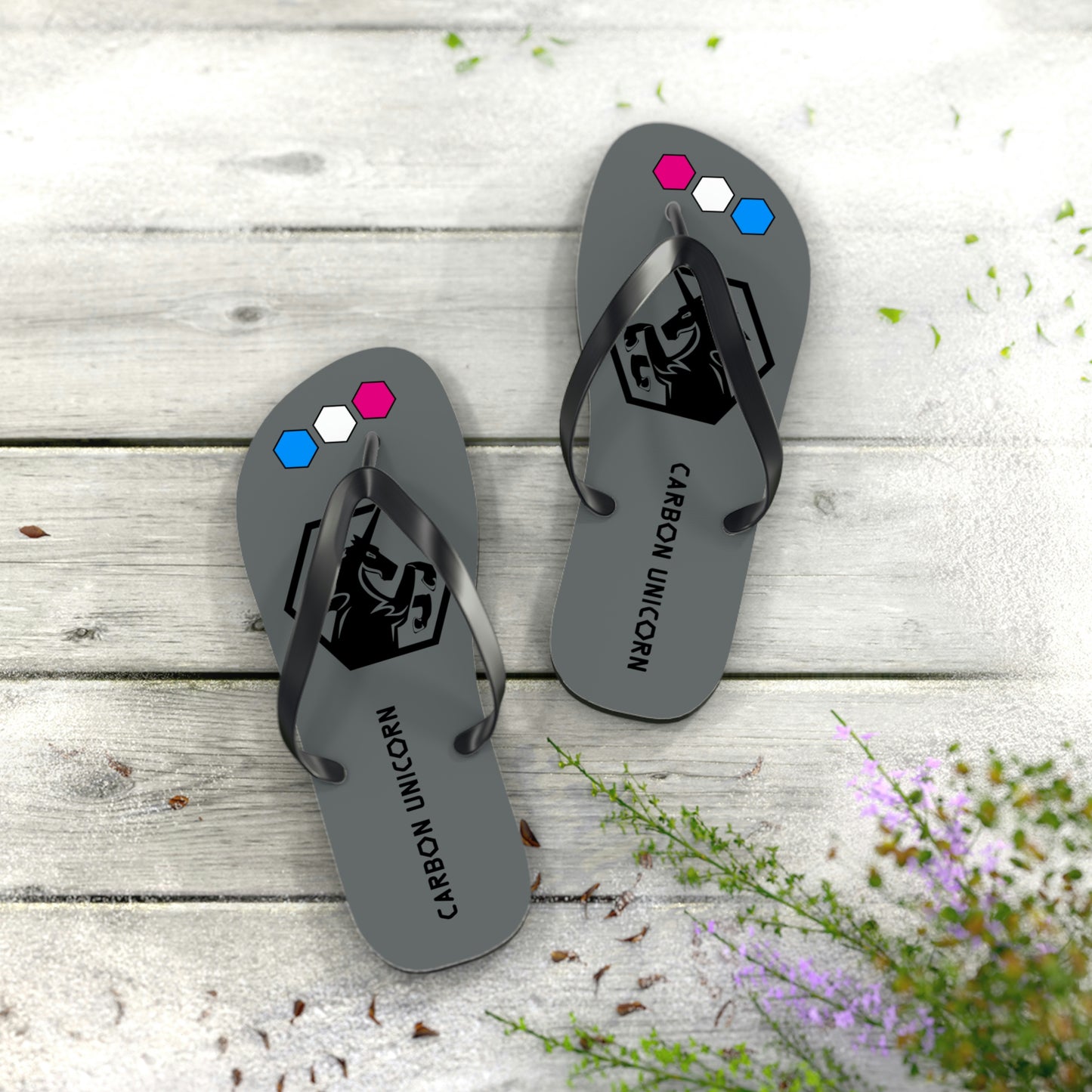 Charcoal Flip Flops