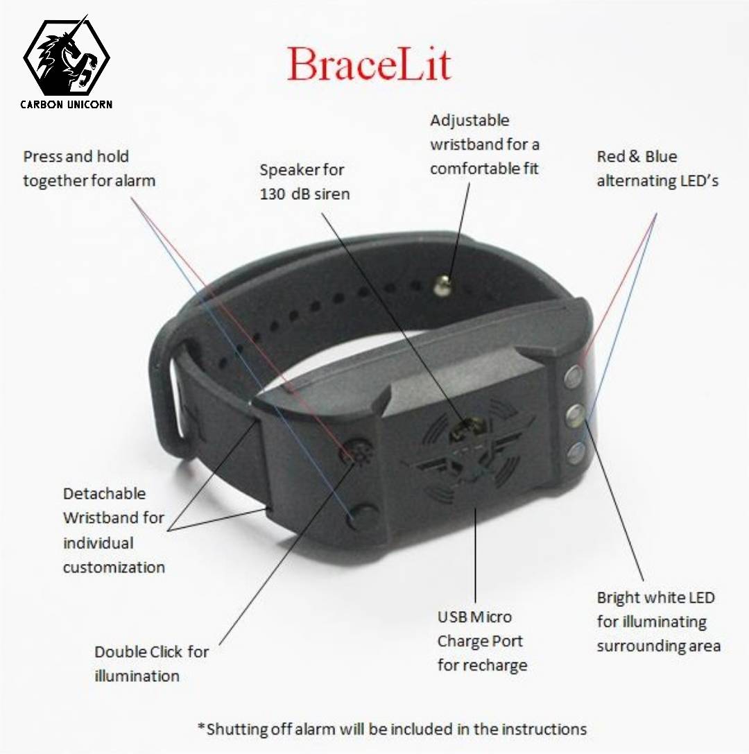 BraceLit Personal Alarm