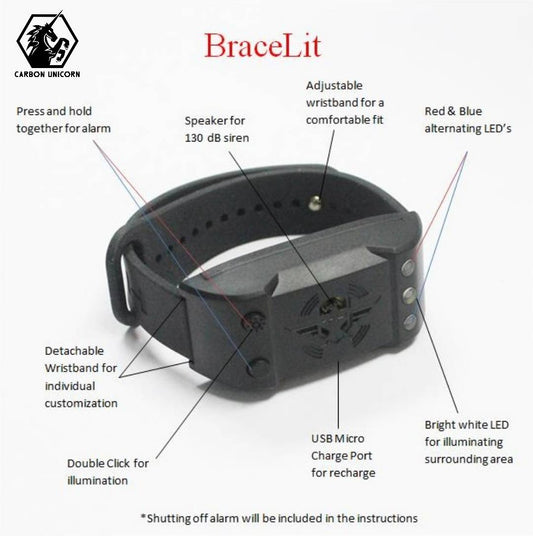 BraceLit Personal Alarm