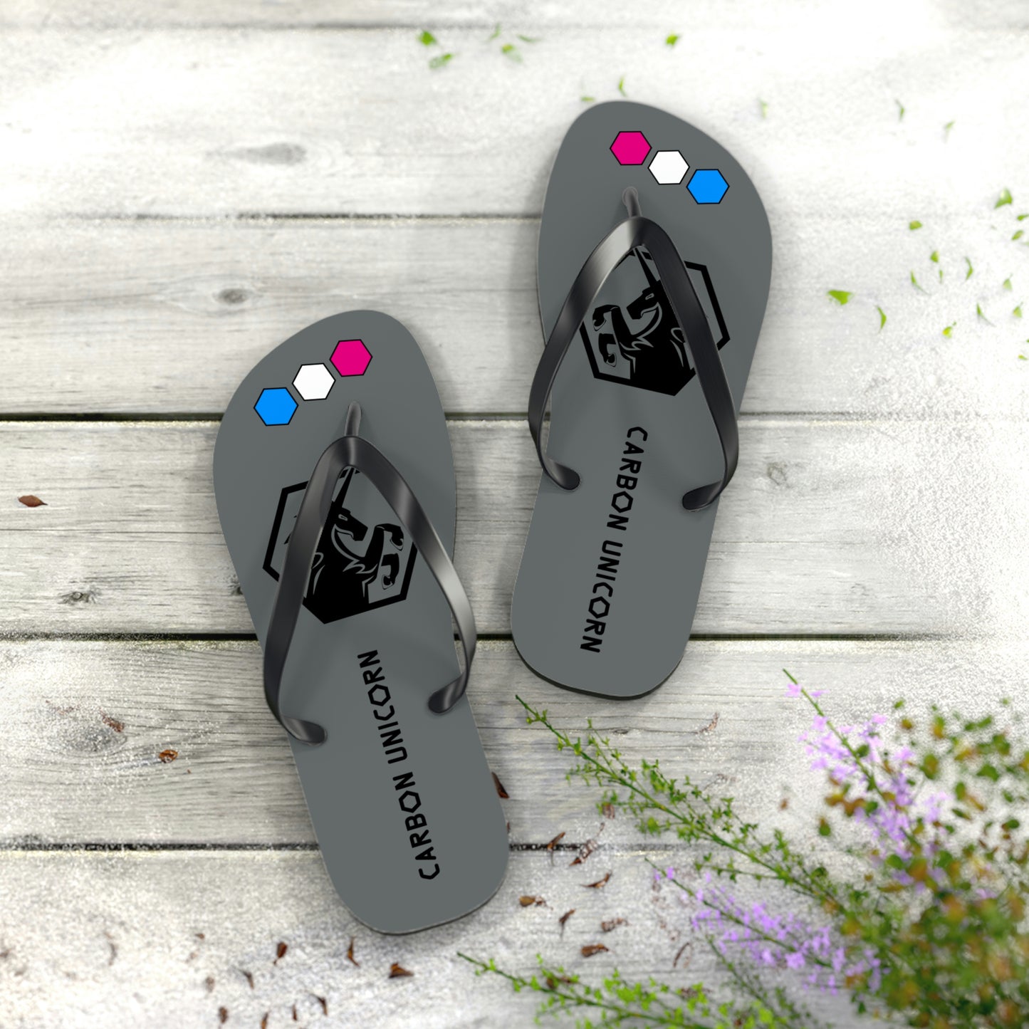 Charcoal Flip Flops