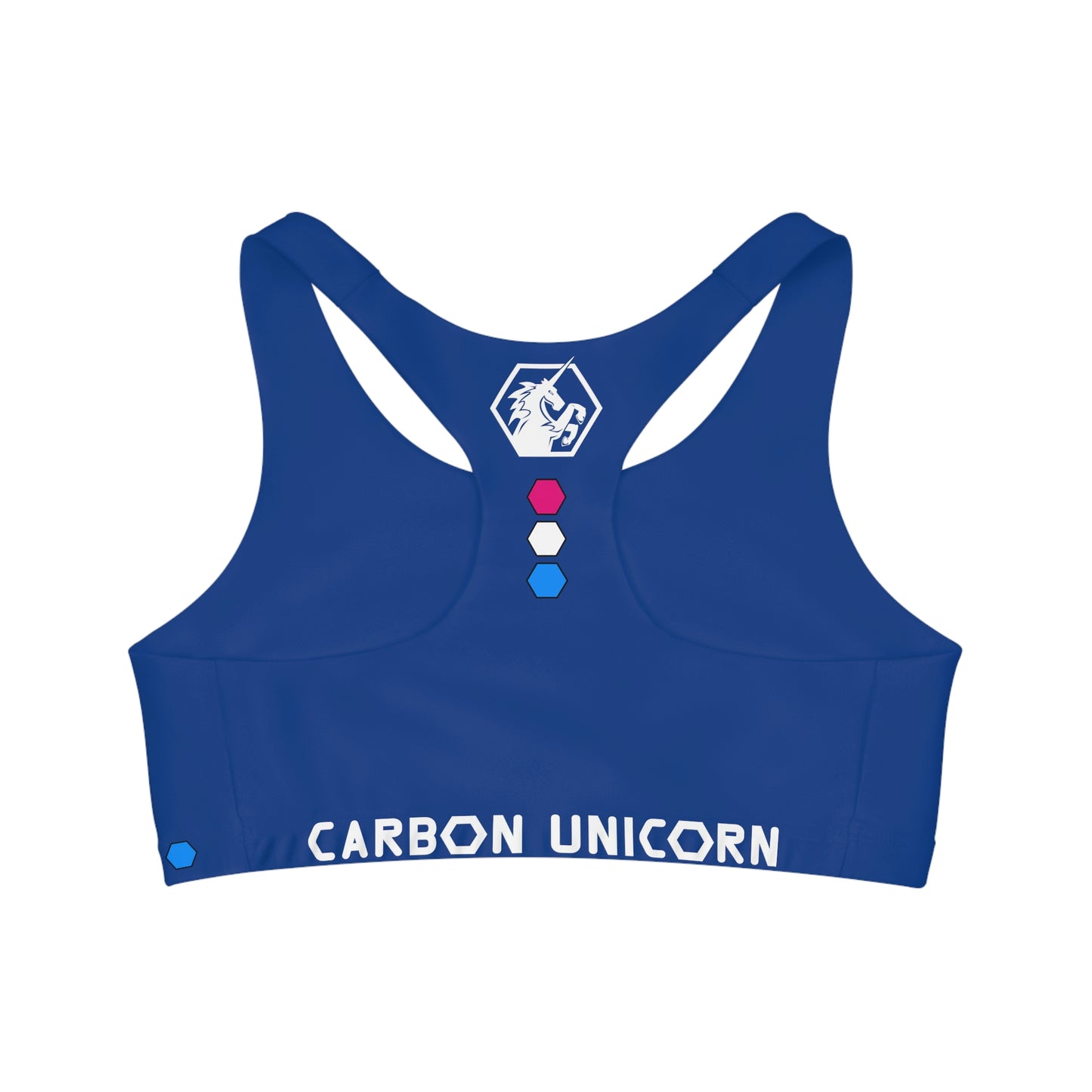Blue Seamless Sports Bra