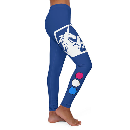 Blue w/White Leggings