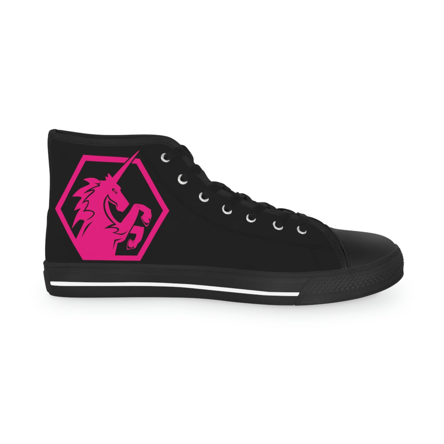 Black w/Pink & Blue High Top Sneakers