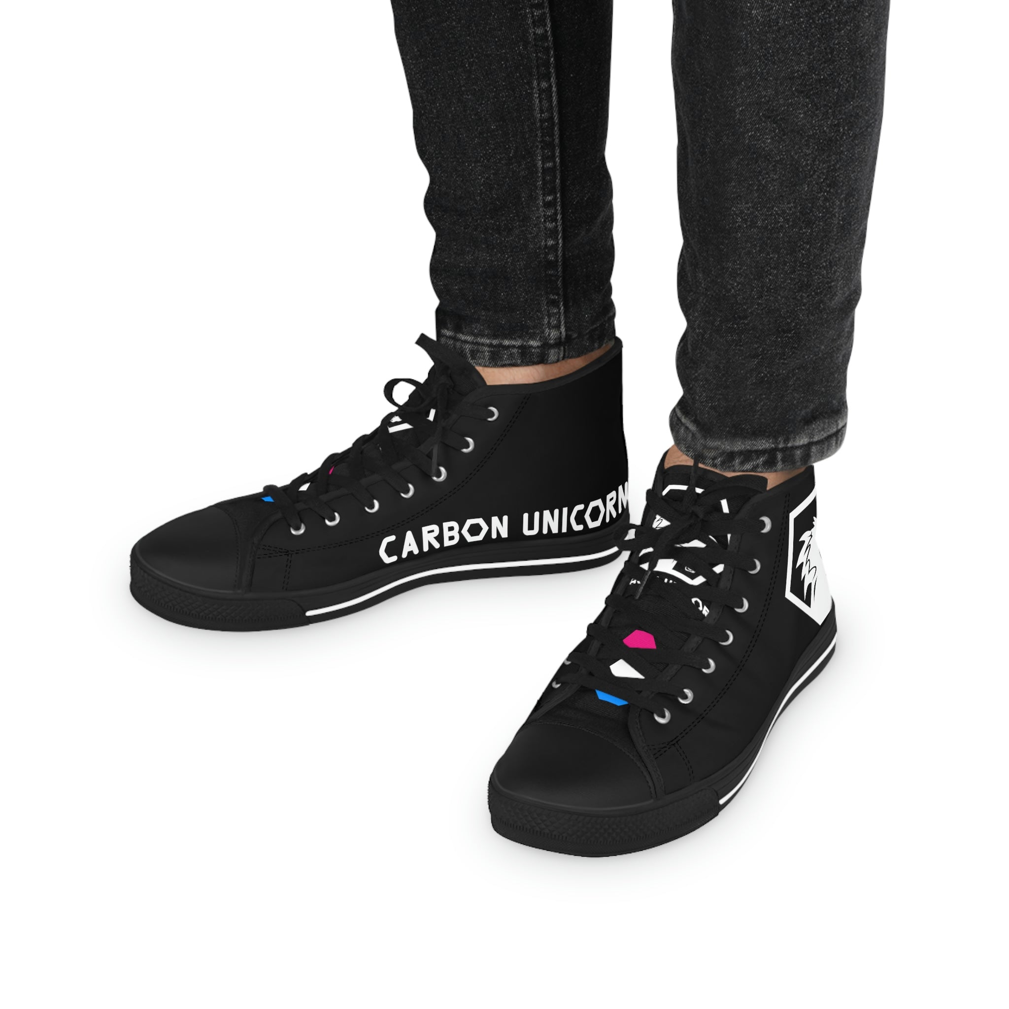 Black w/White High Top Sneakers